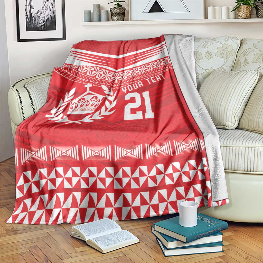 Custom Mate Ma'a Tonga Heritage Blanket Pacific Tribal Rugby Red Edition LT9 Red - Polynesian Pride