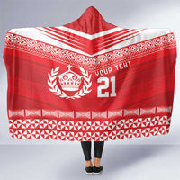 Custom Mate Ma'a Tonga Heritage Hooded Blanket Pacific Tribal Rugby Red Edition LT9 One Size Red - Polynesian Pride
