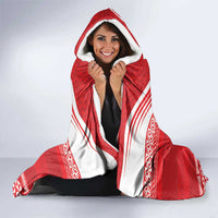 Custom Mate Ma'a Tonga Heritage Hooded Blanket Pacific Tribal Rugby Red Edition LT9 - Polynesian Pride