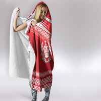 Custom Mate Ma'a Tonga Heritage Hooded Blanket Pacific Tribal Rugby Red Edition LT9 - Polynesian Pride