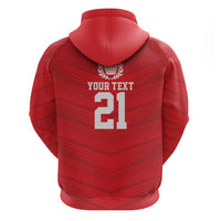 Custom Mate Ma'a Tonga Heritage Hoodie Pacific Tribal Rugby Red Edition LT9 - Polynesian Pride