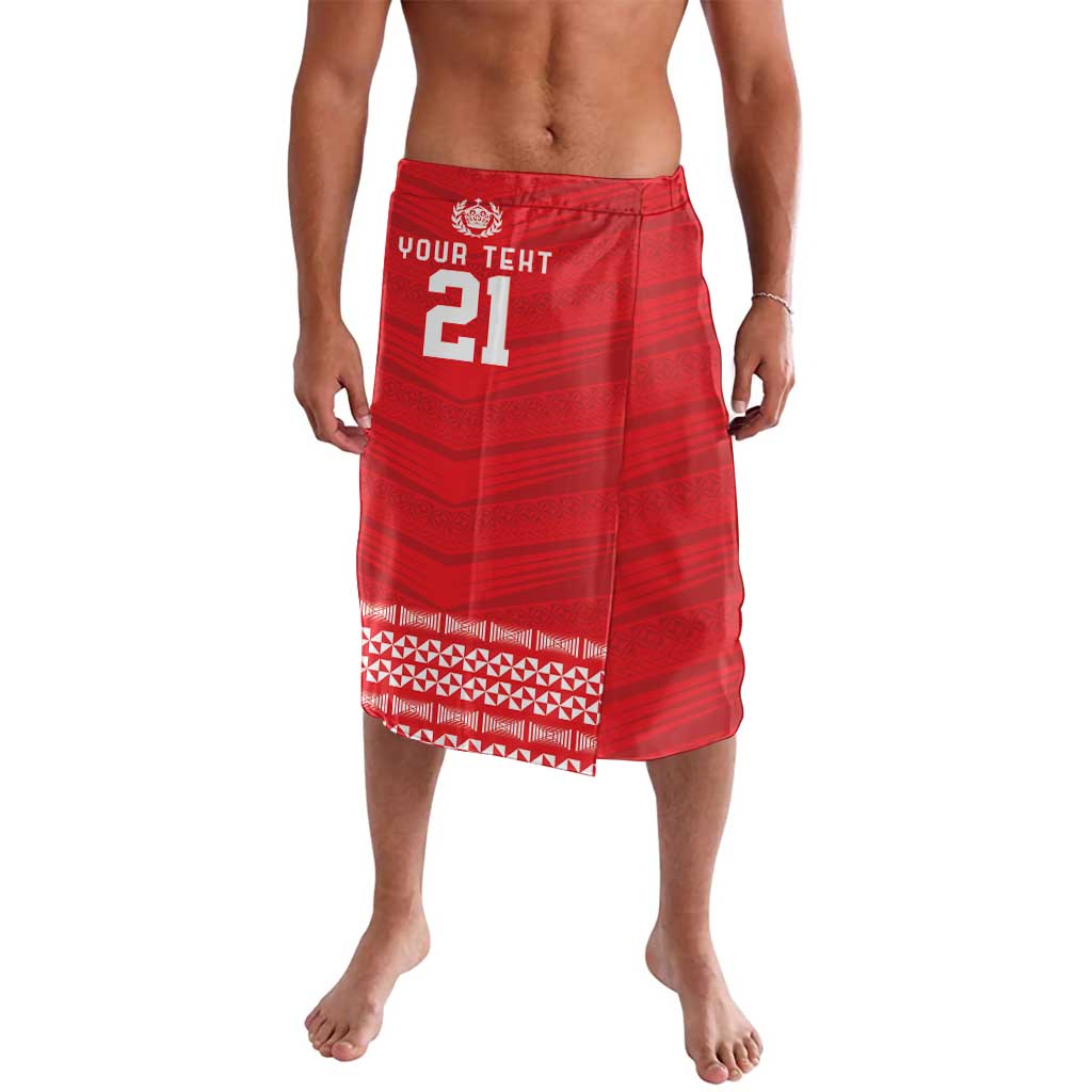 Custom Mate Ma'a Tonga Heritage Lavalava Pacific Tribal Rugby Red Edition LT9 Red - Polynesian Pride