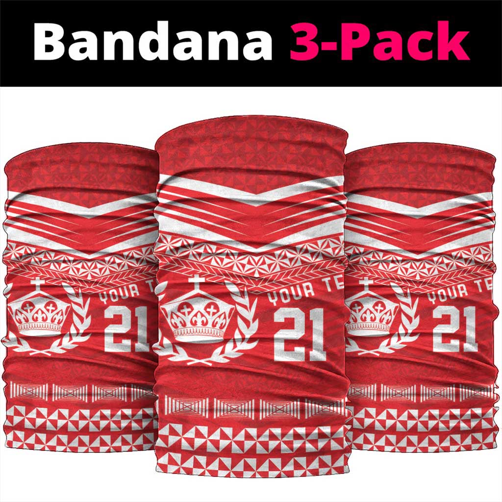 Custom Mate Ma'a Tonga Heritage Neck Gaiter Pacific Tribal Rugby Red Edition LT9 package One Size: 25*50cm Red - Polynesian Pride