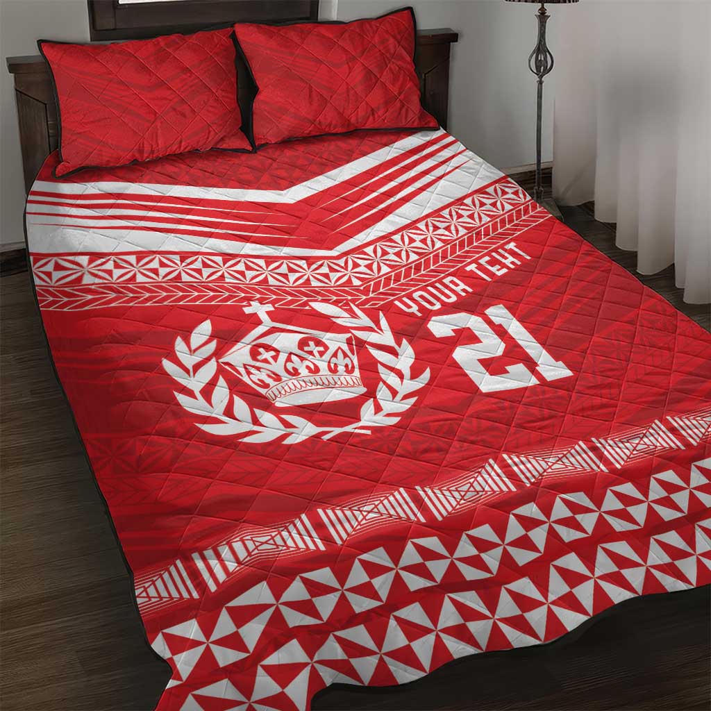 Custom Mate Ma'a Tonga Heritage Quilt Bed Set Pacific Tribal Rugby Red Edition LT9 Red - Polynesian Pride