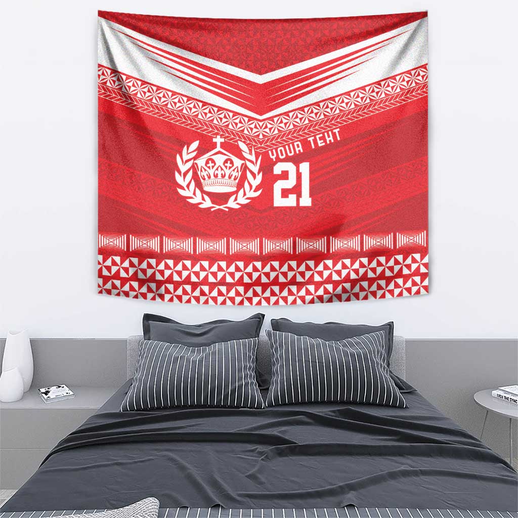 Custom Mate Ma'a Tonga Heritage Tapestry Pacific Tribal Rugby Red Edition LT9 - Polynesian Pride
