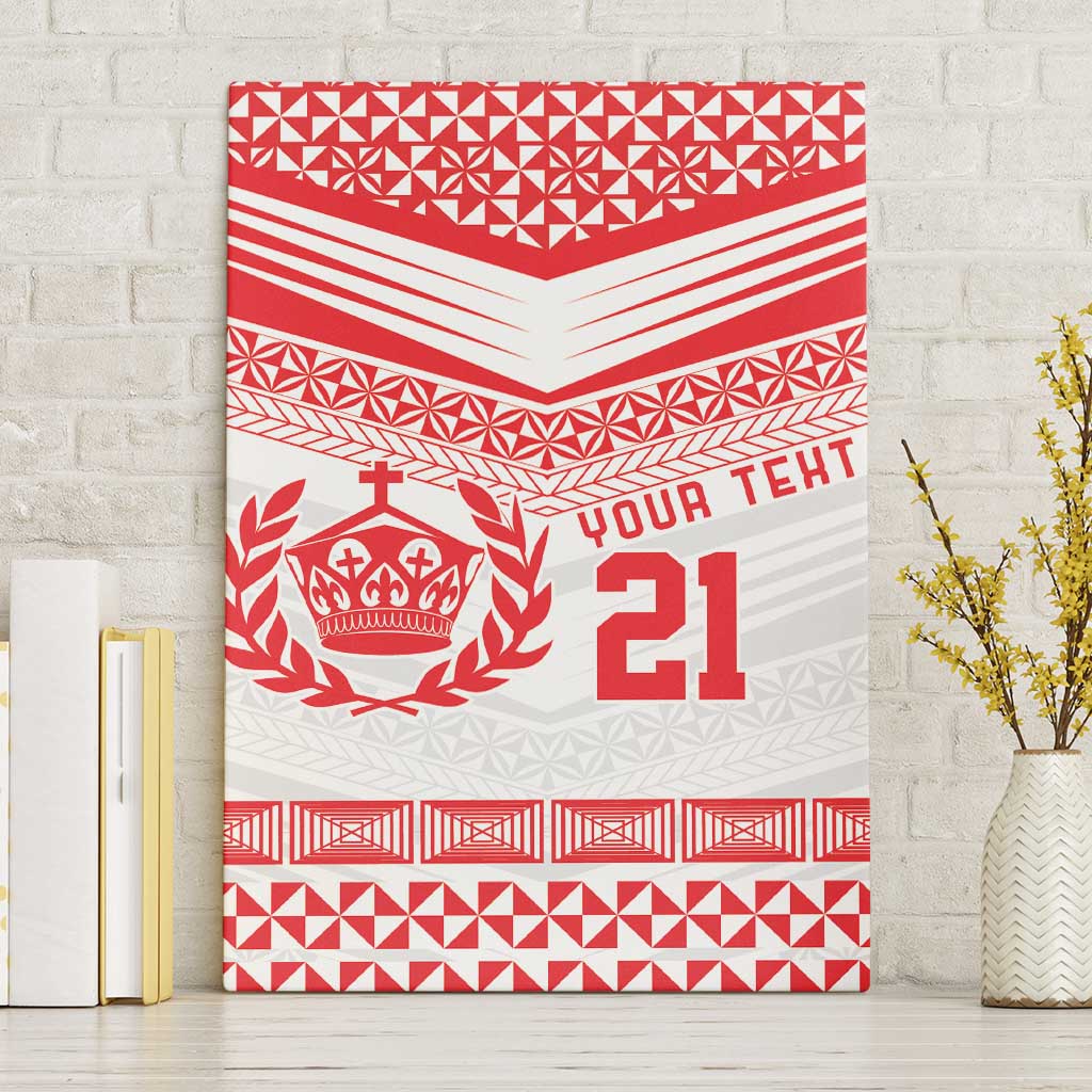Custom Mate Ma'a Tonga Heritage Canvas Wall Art Pacific Tribal Rugby White Edition LT9 Without Frame White - Polynesian Pride