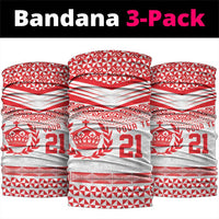 Custom Mate Ma'a Tonga Heritage Neck Gaiter Pacific Tribal Rugby White Edition LT9 package One Size: 25*50cm White - Polynesian Pride