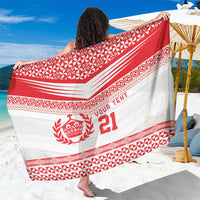 Custom Mate Ma'a Tonga Heritage Sarong Pacific Tribal Rugby White Edition LT9 One Size 44 x 66 inches White - Polynesian Pride
