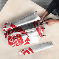 Custom Mate Ma'a Tonga Heritage Umbrella Pacific Tribal Rugby White Edition LT9 - Polynesian Pride