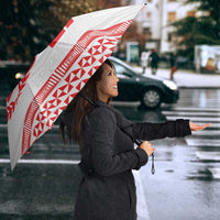 Custom Mate Ma'a Tonga Heritage Umbrella Pacific Tribal Rugby White Edition LT9 - Polynesian Pride