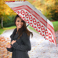 Custom Mate Ma'a Tonga Heritage Umbrella Pacific Tribal Rugby White Edition LT9 - Polynesian Pride