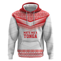 Custom Mate Ma'a Tonga Heritage Zip Hoodie Pacific Tribal Rugby White Edition LT9 Pullover Hoodie White - Polynesian Pride