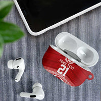 Custom Pacific Rugby Spirit AirPods Case Tonga Ngatu Pride Red Edition LT9 - Polynesian Pride