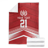 Custom Pacific Rugby Spirit Blanket Tonga Ngatu Pride Red Edition LT9 - Polynesian Pride