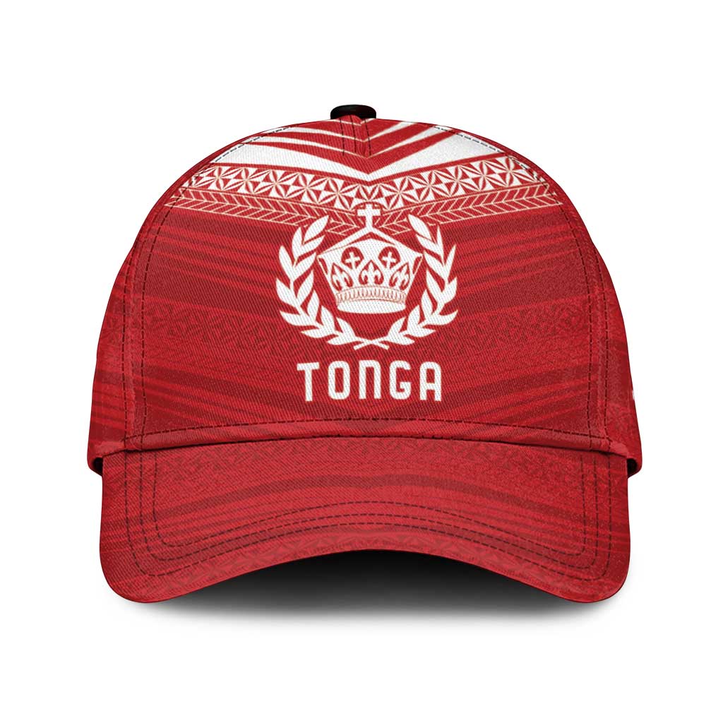 Custom Pacific Rugby Spirit Classic Cap Tonga Ngatu Pride Red Edition LT9 Universal Fit Red - Polynesian Pride
