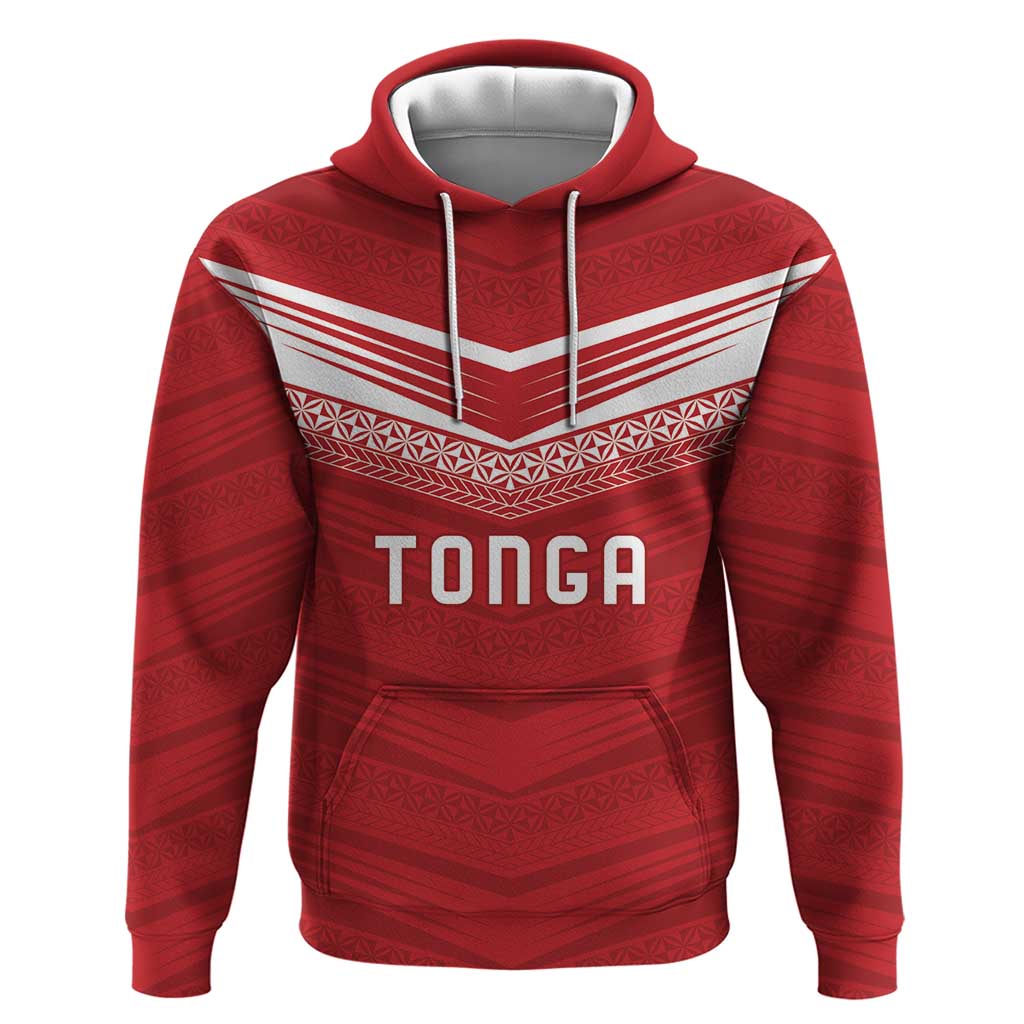 Custom Pacific Rugby Spirit Hoodie Tonga Ngatu Pride Red Edition LT9 Pullover Hoodie Red - Polynesian Pride