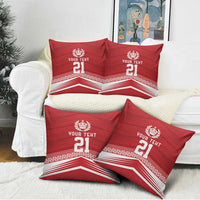 Custom Pacific Rugby Spirit Pillow Cover Tonga Ngatu Pride Red Edition LT9 - Polynesian Pride