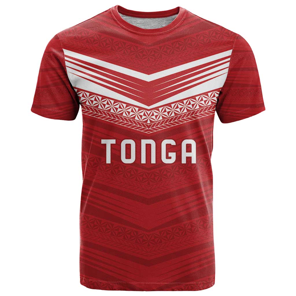 Custom Pacific Rugby Spirit T Shirt Tonga Ngatu Pride Red Edition LT9 Red - Polynesian Pride