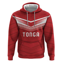 Custom Pacific Rugby Spirit Zip Hoodie Tonga Ngatu Pride Red Edition LT9 Pullover Hoodie Red - Polynesian Pride