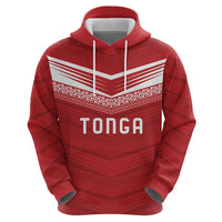 Custom Pacific Rugby Spirit Zip Hoodie Tonga Ngatu Pride Red Edition LT9 - Polynesian Pride
