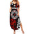 New Zealand Waitangi Day Personalised Summer Maxi Dress Aotearoa Te Ra O Waitangi With Maori Tattoo LT9 Women Red - Polynesian Pride