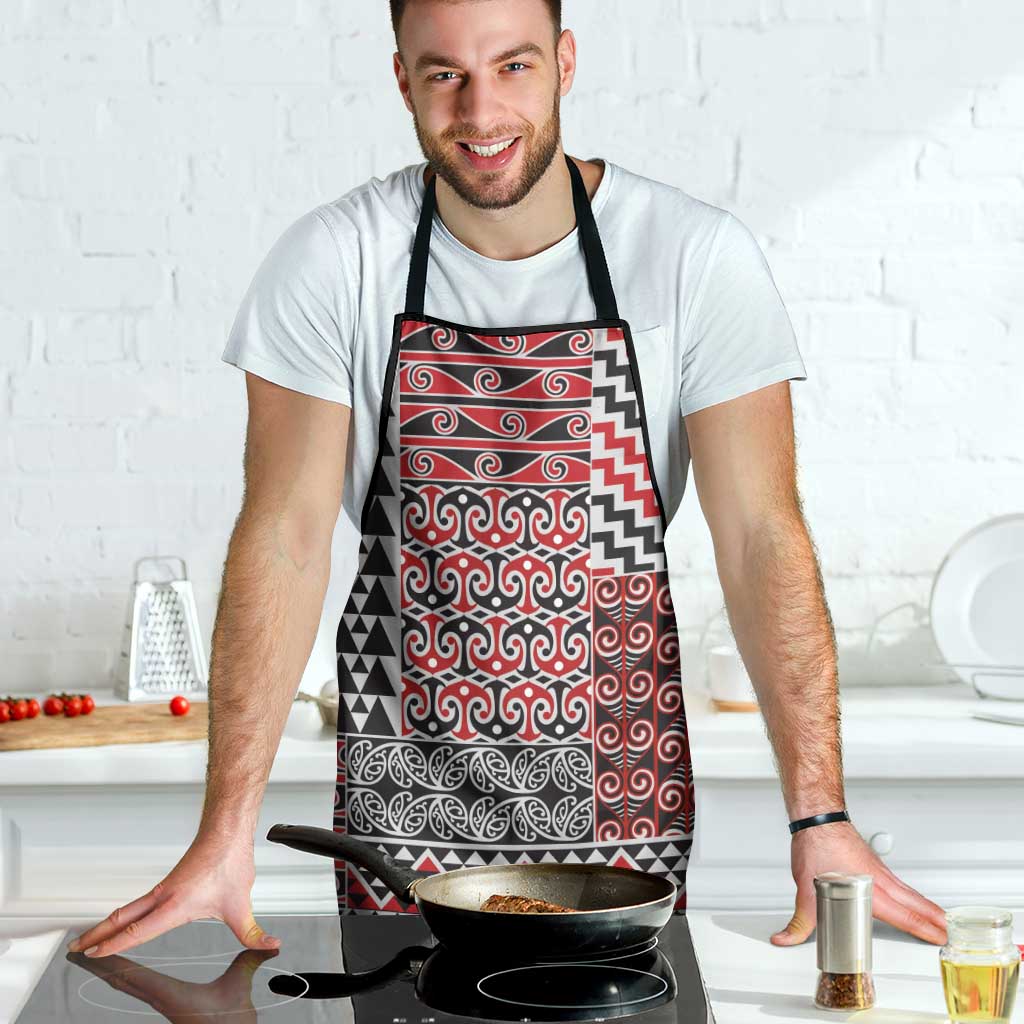 Aotearoa Kowhaiwhai Taniko Patchwork Motifs Apron LT9 - Polynesian Pride