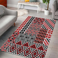 Aotearoa Kowhaiwhai Taniko Patchwork Motifs Area Rug LT9 - Polynesian Pride