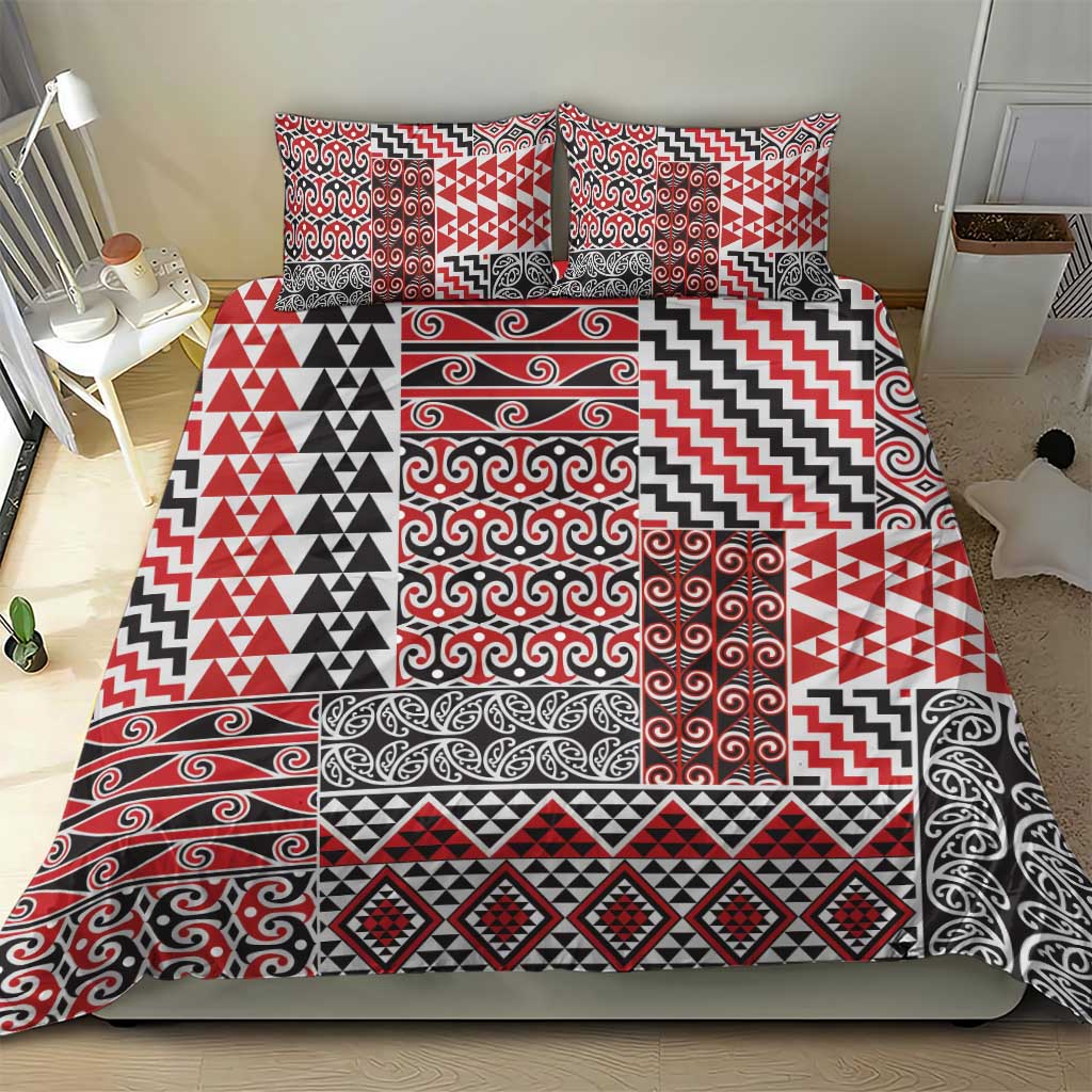 Aotearoa Kowhaiwhai Taniko Patchwork Motifs Bedding Set LT9 - Polynesian Pride