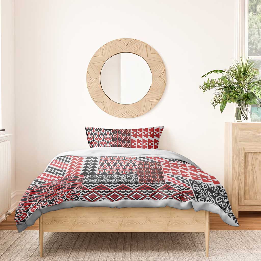 Aotearoa Kowhaiwhai Taniko Patchwork Motifs Bedding Set LT9 - Polynesian Pride