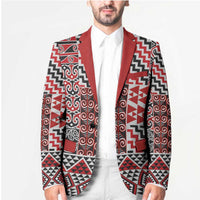 Aotearoa Kowhaiwhai Taniko Patchwork Motifs Blazer LT9 - Polynesian Pride