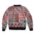 Aotearoa Kowhaiwhai Taniko Patchwork Motifs Bomber Jacket