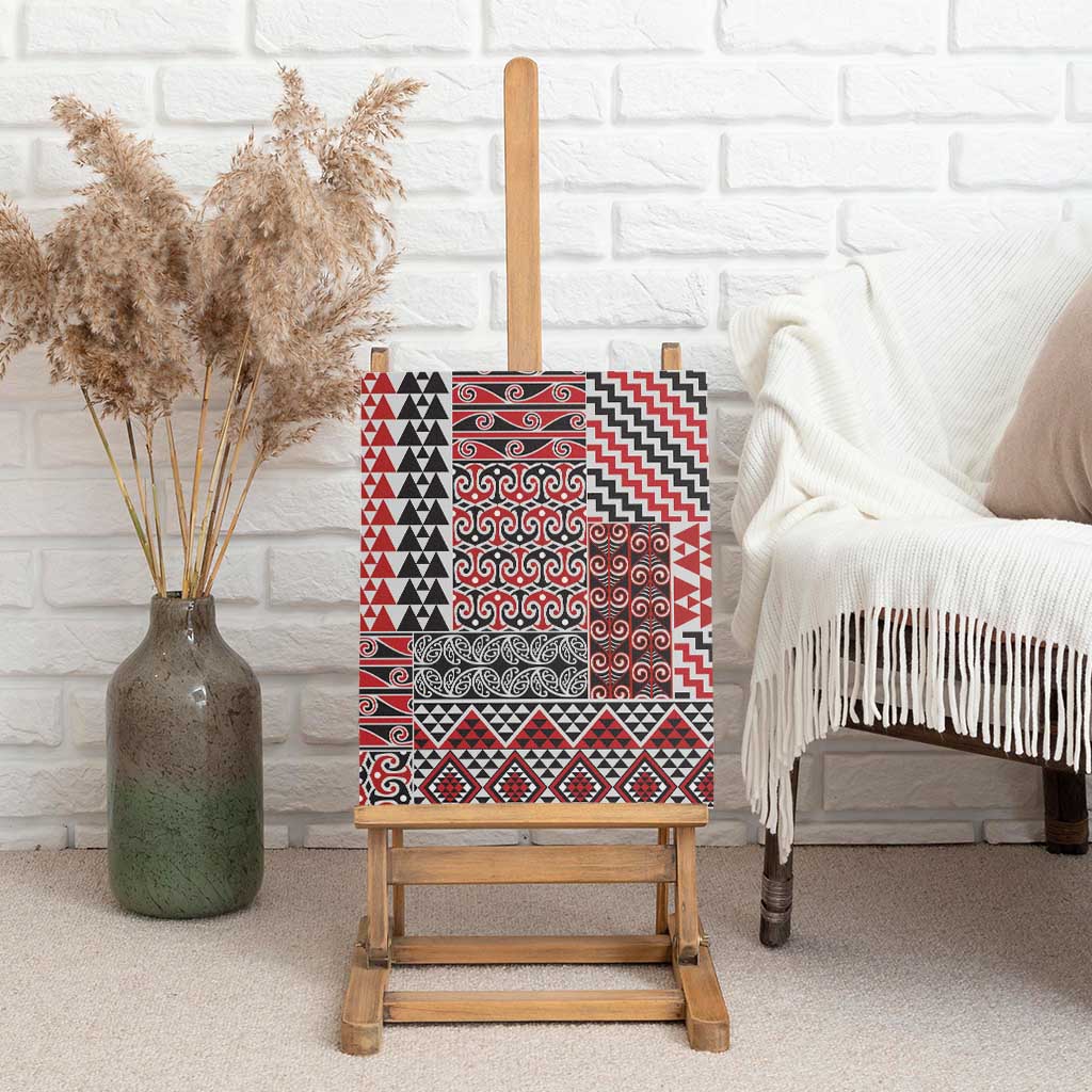 Aotearoa Kowhaiwhai Taniko Patchwork Motifs Canvas Wall Art LT9 - Polynesian Pride