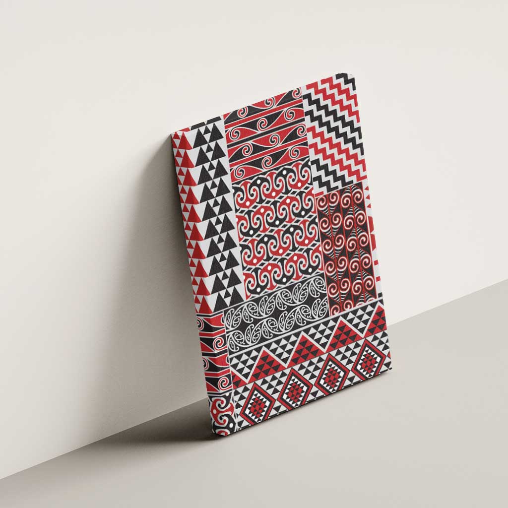 Aotearoa Kowhaiwhai Taniko Patchwork Motifs Canvas Wall Art LT9 - Polynesian Pride