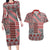 Aotearoa Kowhaiwhai Taniko Patchwork Motifs Couples Matching Long Sleeve Bodycon Dress and Hawaiian Shirt