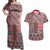 Aotearoa Kowhaiwhai Taniko Patchwork Motifs Couples Matching Off Shoulder Maxi Dress and Hawaiian Shirt