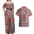 Aotearoa Kowhaiwhai Taniko Patchwork Motifs Couples Matching Off Shoulder Maxi Dress and Hawaiian Shirt