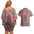 Aotearoa Kowhaiwhai Taniko Patchwork Motifs Couples Matching Off Shoulder Short Dress and Hawaiian Shirt