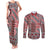 Aotearoa Kowhaiwhai Taniko Patchwork Motifs Couples Matching Tank Maxi Dress and Long Sleeve Button Shirt