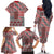 Aotearoa Kowhaiwhai Taniko Patchwork Motifs Family Matching Off The Shoulder Long Sleeve Dress and Hawaiian Shirt