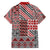 Aotearoa Kowhaiwhai Taniko Patchwork Motifs Family Matching Off The Shoulder Long Sleeve Dress and Hawaiian Shirt