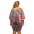 Aotearoa Kowhaiwhai Taniko Patchwork Motifs Family Matching Off Shoulder Short Dress and Hawaiian Shirt