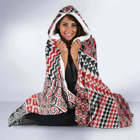 Aotearoa Kowhaiwhai Taniko Patchwork Motifs Hooded Blanket LT9 - Polynesian Pride