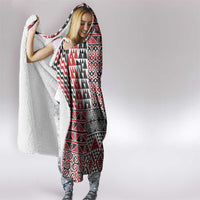 Aotearoa Kowhaiwhai Taniko Patchwork Motifs Hooded Blanket LT9 - Polynesian Pride