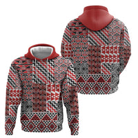 Aotearoa Kowhaiwhai Taniko Patchwork Motifs Hoodie LT9 - Polynesian Pride