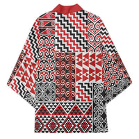 Aotearoa Kowhaiwhai Taniko Patchwork Motifs Kimono LT9 - Polynesian Pride