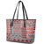 Aotearoa Kowhaiwhai Taniko Patchwork Motifs Leather Tote Bag