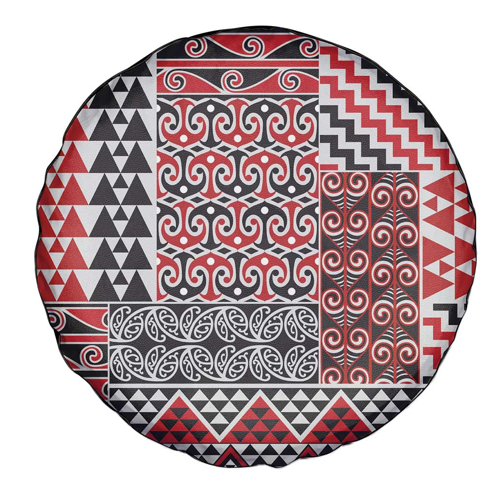 Aotearoa Kowhaiwhai Taniko Patchwork Motifs Spare Tire Cover LT9 - Polynesian Pride