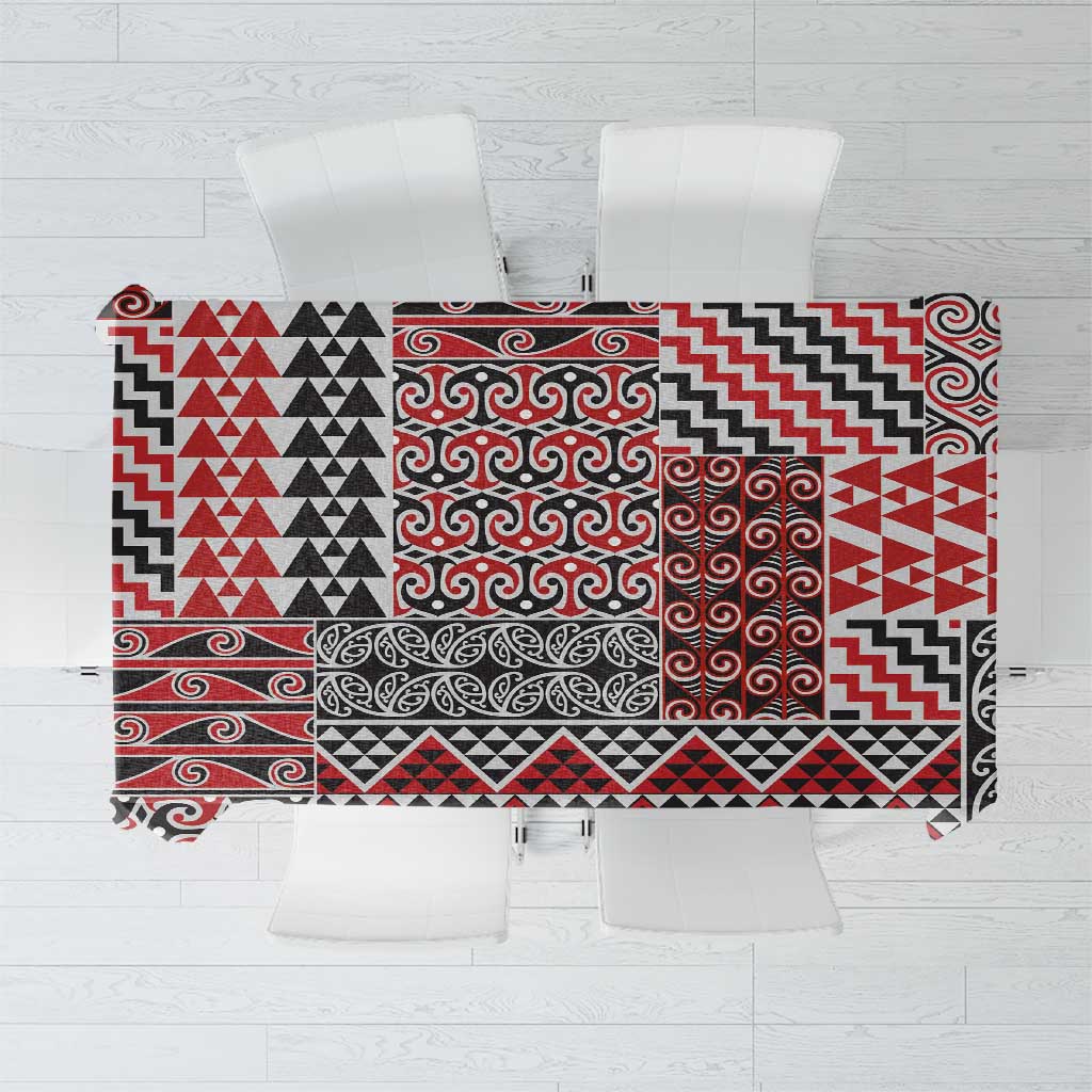 Aotearoa Kowhaiwhai Taniko Patchwork Motifs Tablecloth