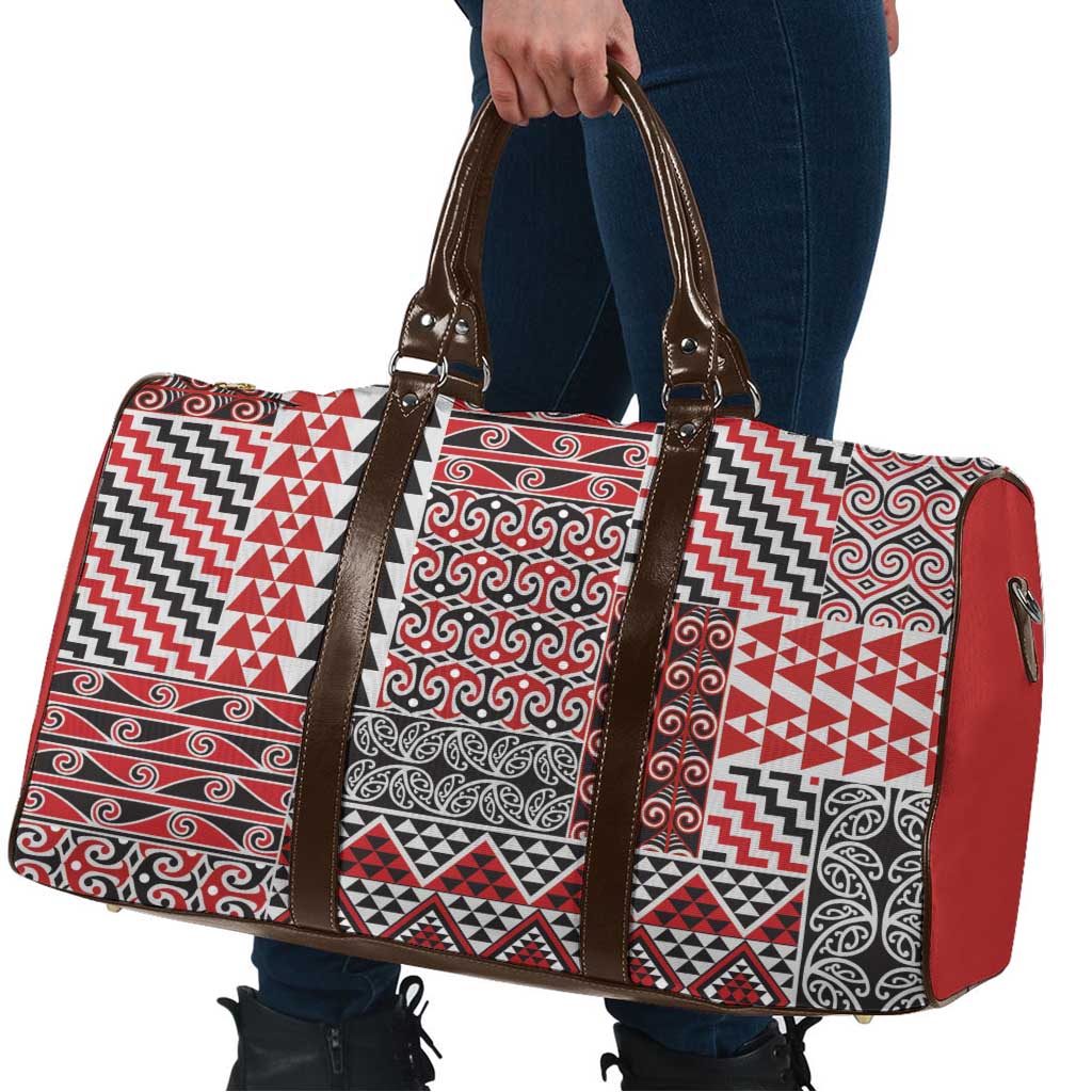 Aotearoa Kowhaiwhai Taniko Patchwork Motifs Travel Bag LT9 - Polynesian Pride