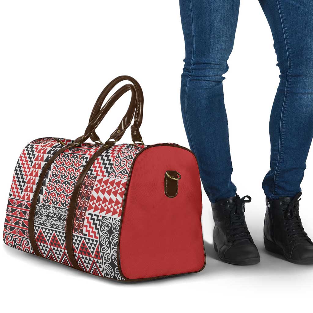Aotearoa Kowhaiwhai Taniko Patchwork Motifs Travel Bag LT9 - Polynesian Pride
